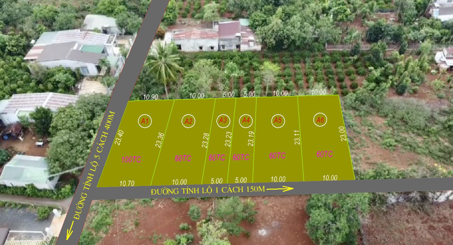 Bán  đất thổ cư 1179m² , giá 3.65 tỷ tại, Xã Tân Hoà, Huyện Buôn Đôn, Đắk Lắk