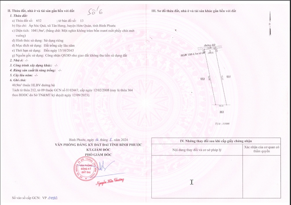 Bán đất 1041,9m² ngang 14,14m giá 250 triệu Xã Tân Hưng 📞 Liên hệ chính chủ: 0901.370.396