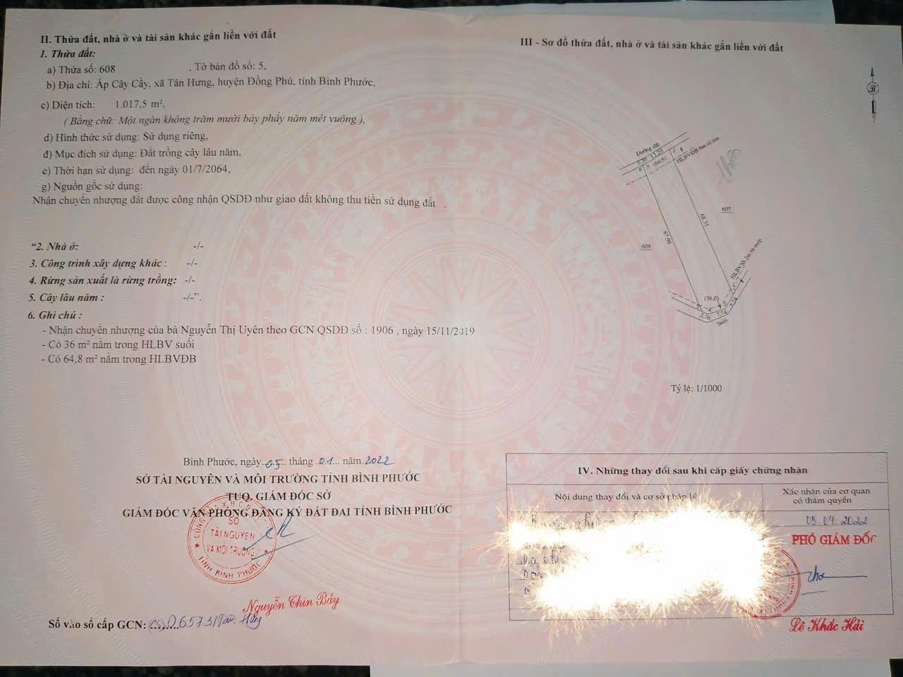 ĐẤT ĐẸP - GIÁ TỐT - CHÍNH CHỦ Cần Bán Nhanh Đất lô tại Xã Tân Hưng, Huyện Đồng Phú, Bình Phước.