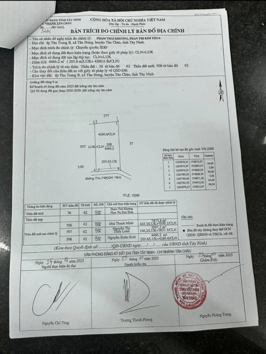Bán đất 4466.2m² 1.32 tỷ tại Xã Tân Hưng Huyện Tân Châu