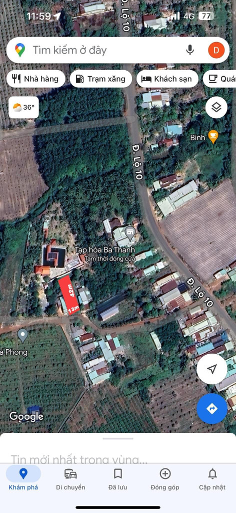 Bán đất 547m² 910 triệu tại Xã Tân Hưng Huyện Tân Châu