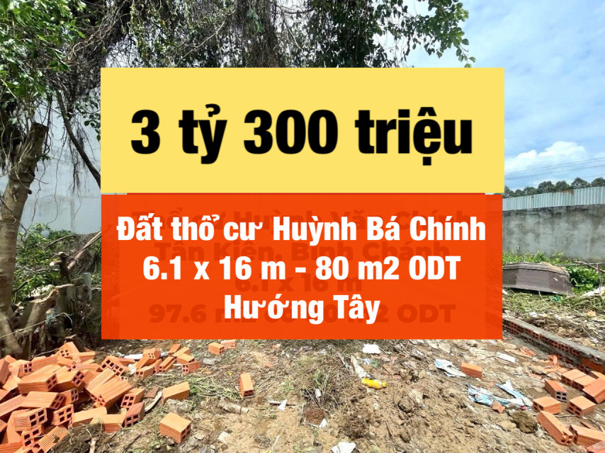 Đất thổ Huỳnh Bá Chánh chỉ 34 triệu/m2 !