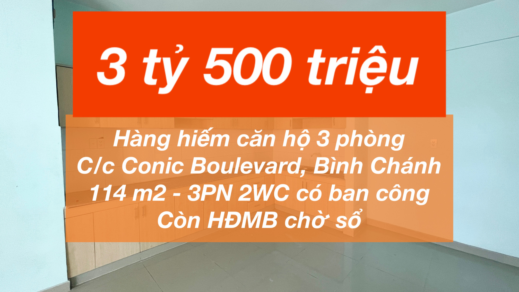 Căn hộ Conic Boulevar 3 phòng ngủ giá tốt !