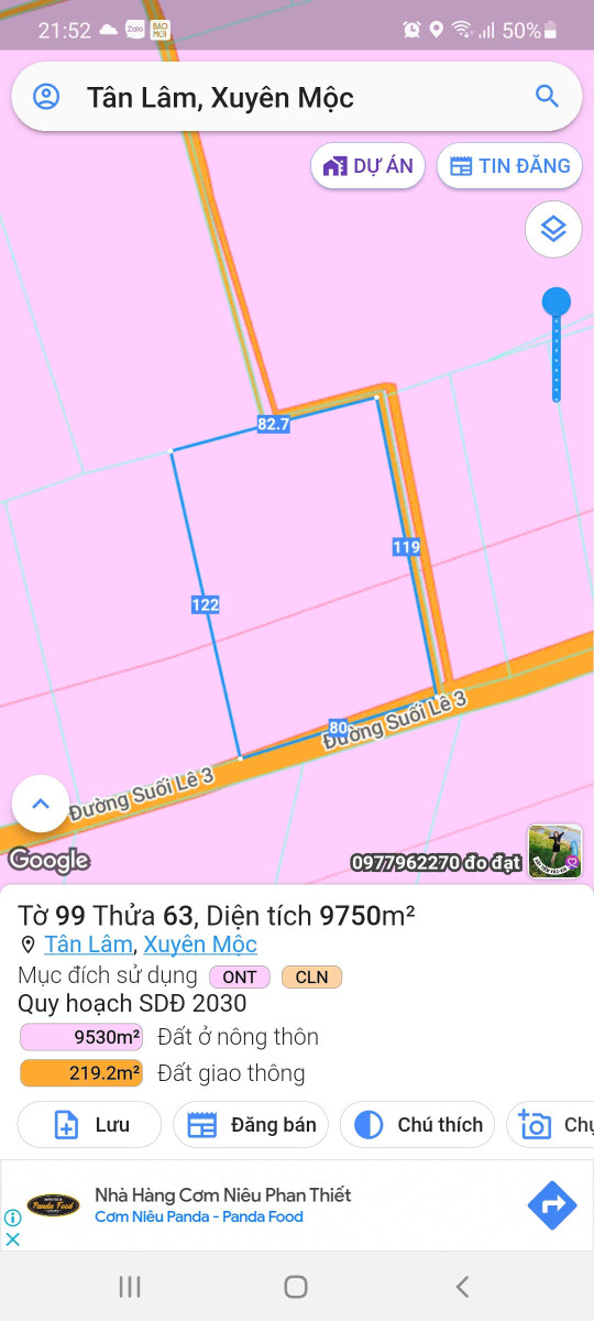 Gần 1 ha có 100 tc , hơn 240 m mặt tiền đg nhựa , chốt 8 tỷ
