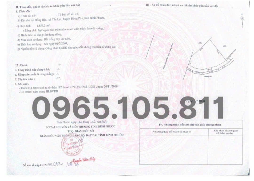 Lô góc mặt tiền đường Tạo Lực Đồng Phú - Bình Dương, DT 1859m2 giá 450 triệu