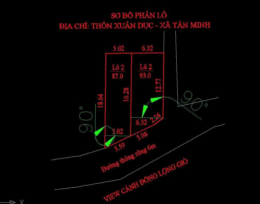 Bán đất 87m² ngang 5m giá 2.17 tỷ tại Xã Tân Minh Huyện Sóc Sơn