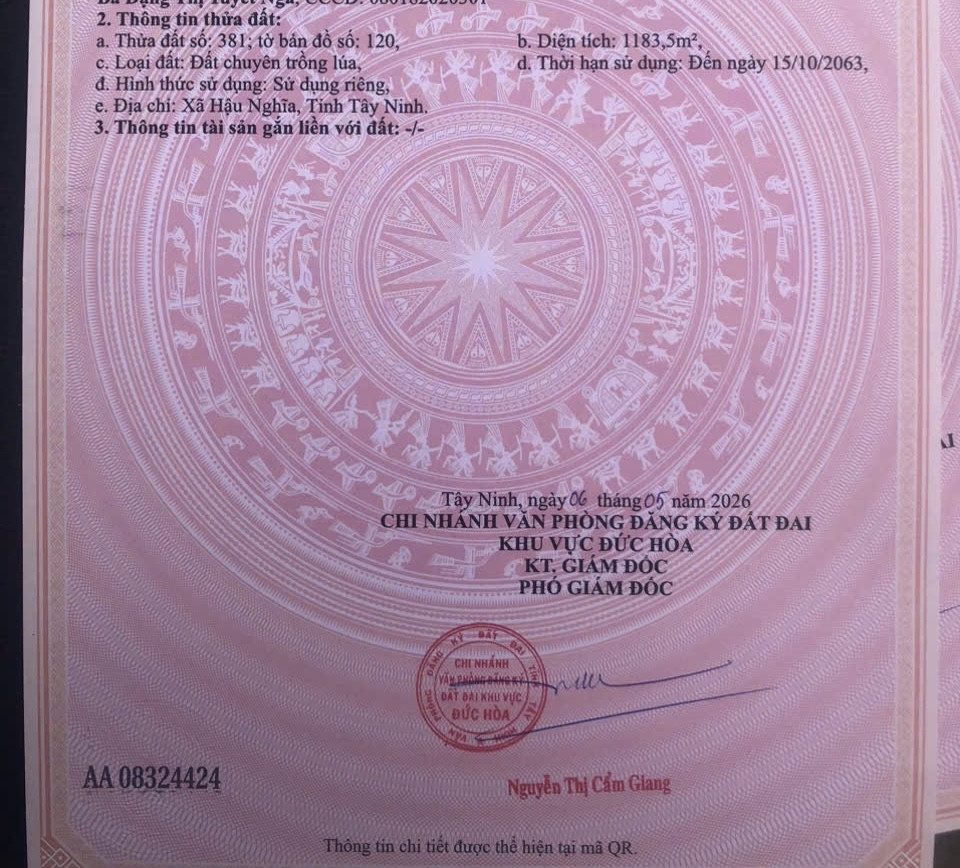 Bán đất rẻ xã Tân Mỹ, DT 2992m2. Giá 3ty7 thương lượng . Cách Vin group 1km. Cách tl825 500m gần chợ trường học.