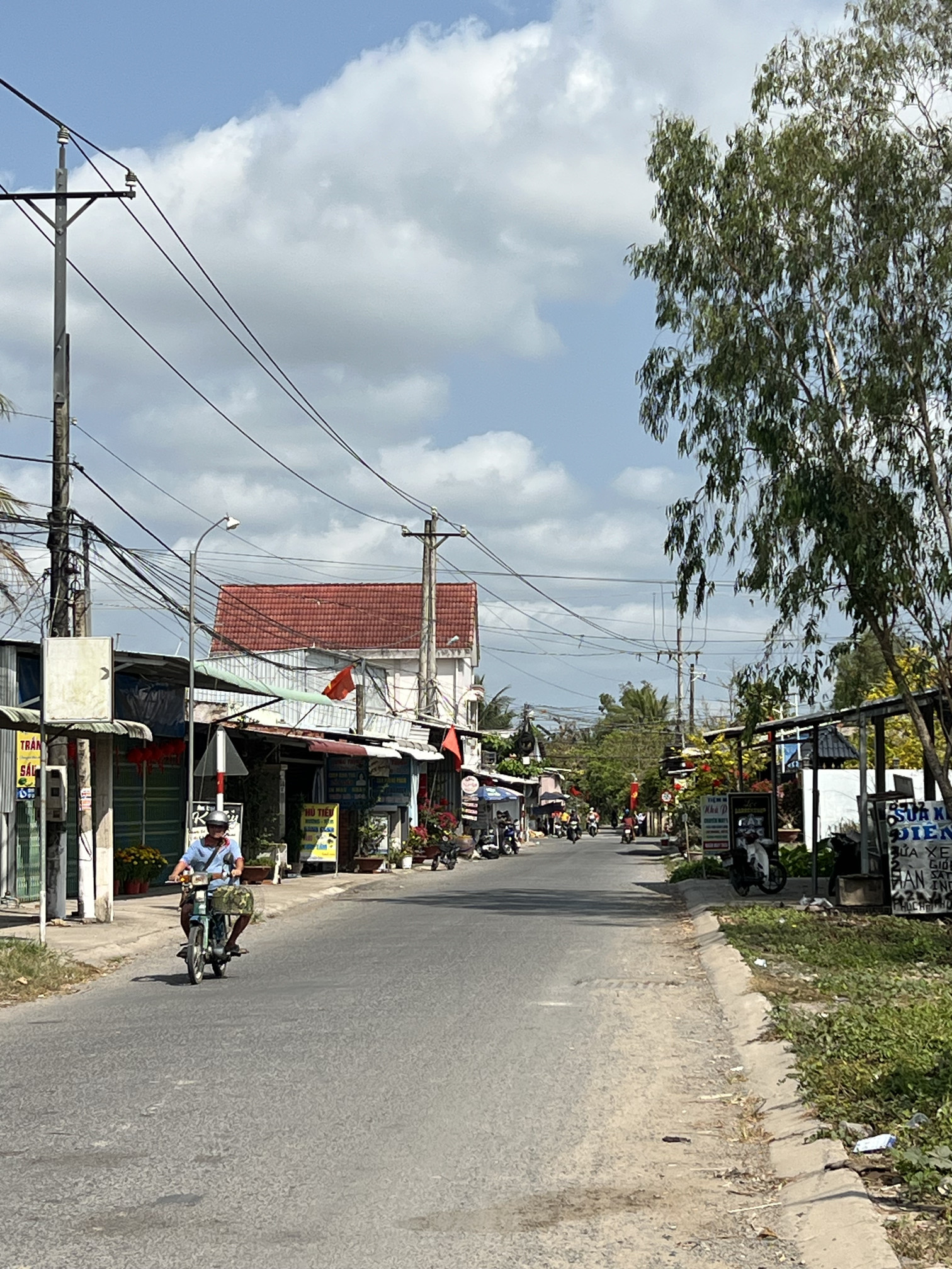 Đất thổ Mặt tiền đường nhựa 8m.Ngay chợ Tân Phú-Châu Thành-Btre