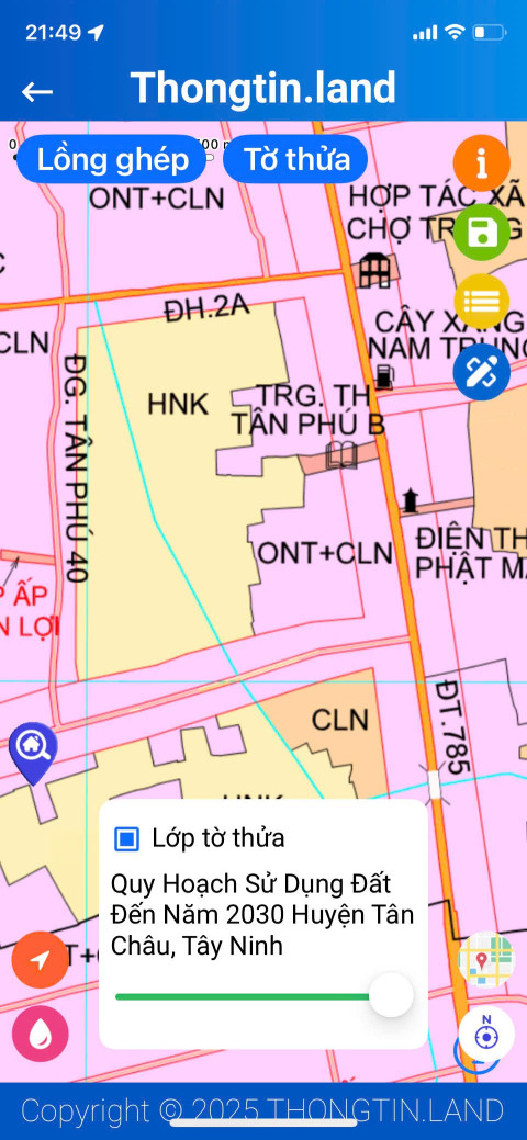 476#Bán đất 116m² 229 triệu tại Xã Tân Phú Huyện Tân Châu