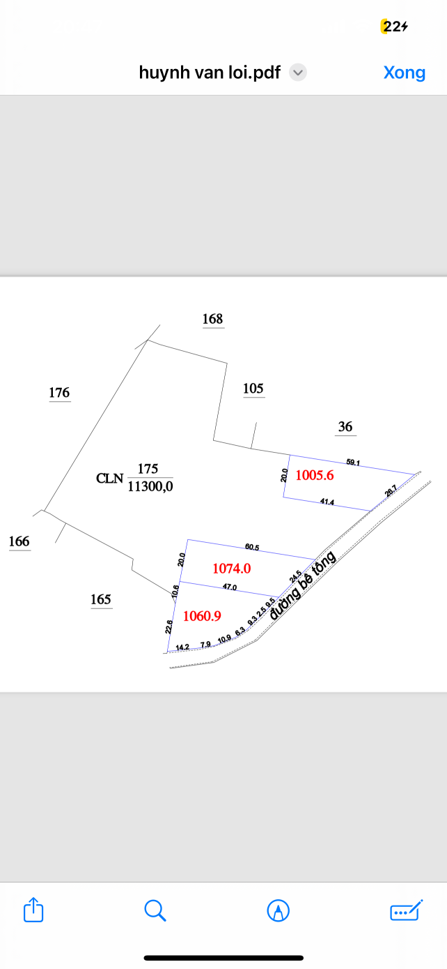 Bán đất 10005,6m² ngang 26,7m giá 1.5 tỷ tại Xã Tân Phúc Huyện Hàm Tân