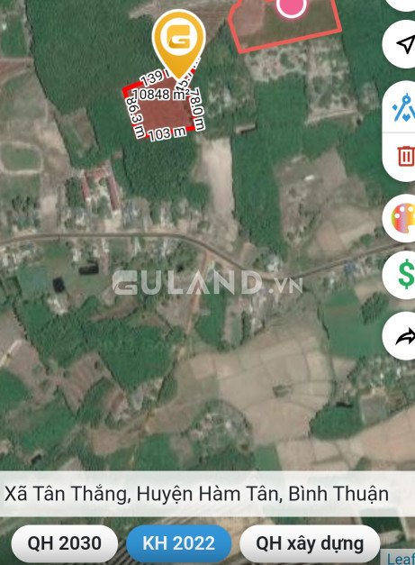 Bán  đất nông nghiệp 10172m² , giá 7.8 tỷ tại, Xã Tân Thắng, Huyện Hàm Tân, Bình Thuận