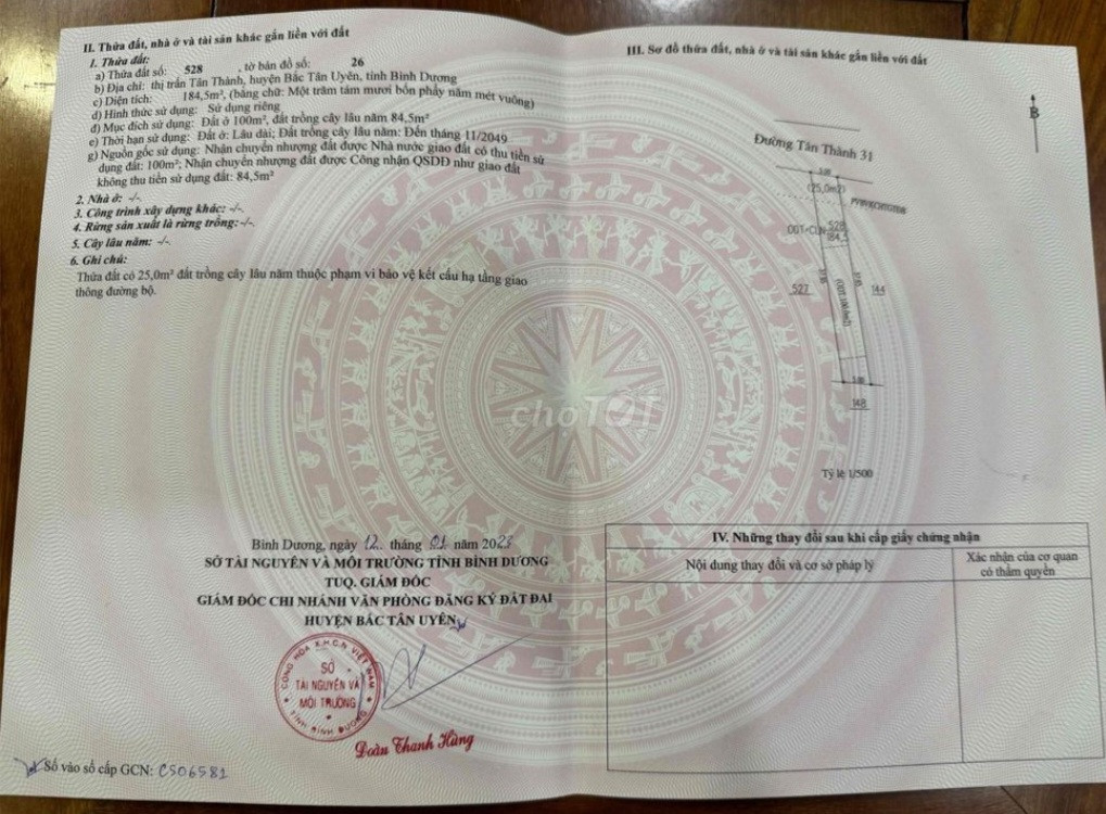 Nhà Đất Tân Thành Bắc Tân Uyên Bình Dương