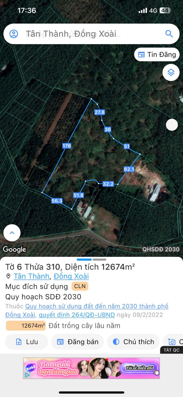Bân đất tân thành tp đồng xoài bình phước