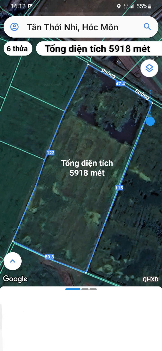Bán đất 5868.2m² 9 tỷ tại Xã Tân Thới Nhì Huyện Hóc Môn