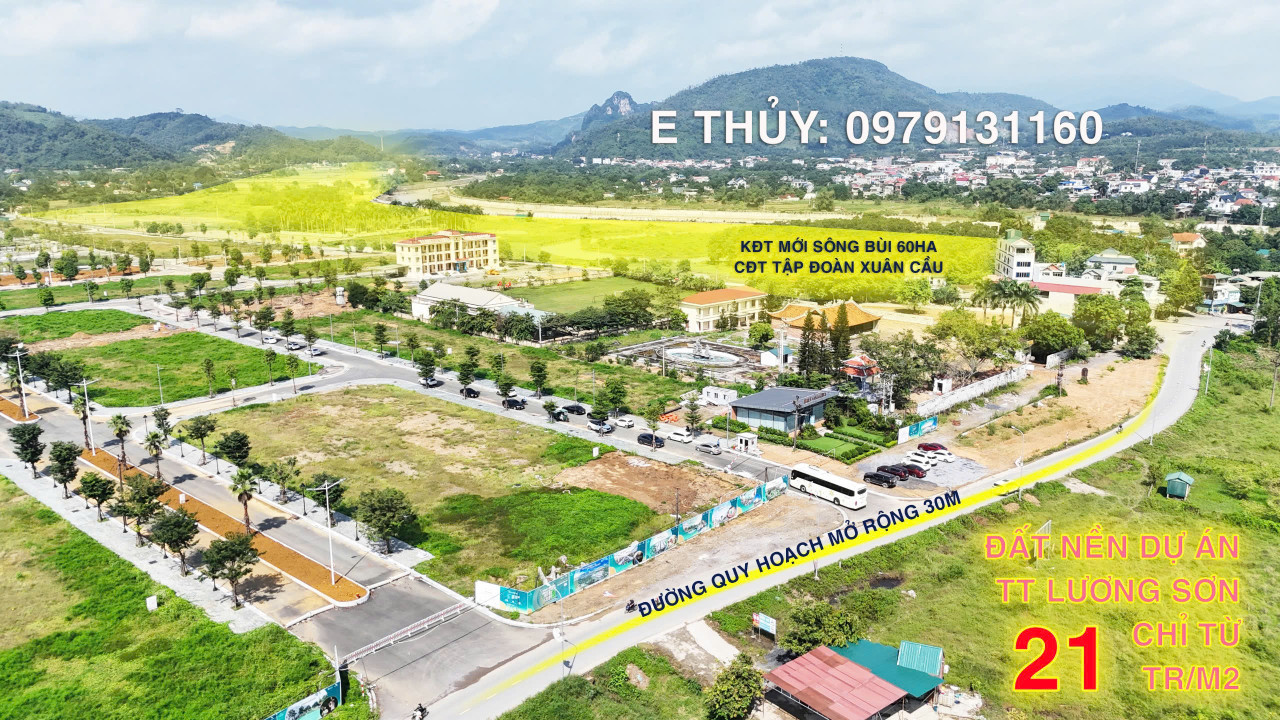 Chính chủ cần bán 5 suất ngoại giao VIP đất nền Centre Ville Lương Sơn mặt tiền 6m