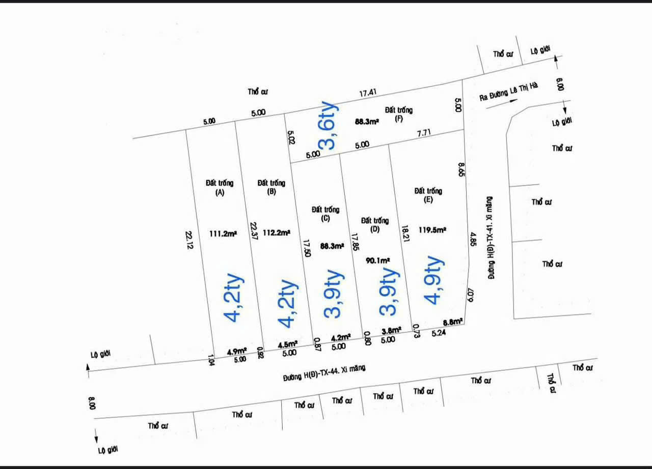 Bán đất hẻm xe tải Tân Xuân, DT 88m2, giá 3,6 tỷ