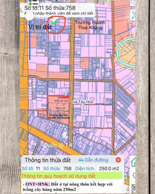 Chính chủ bán đất thổ cư