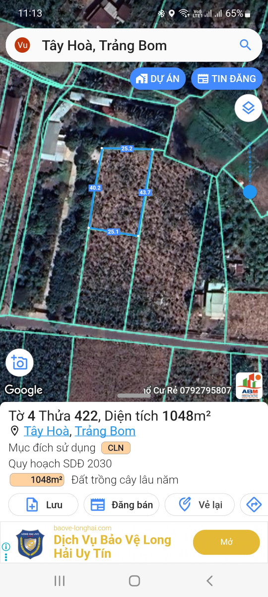Nhà Đất Tây Hòa Trảng bom Đồng Nai