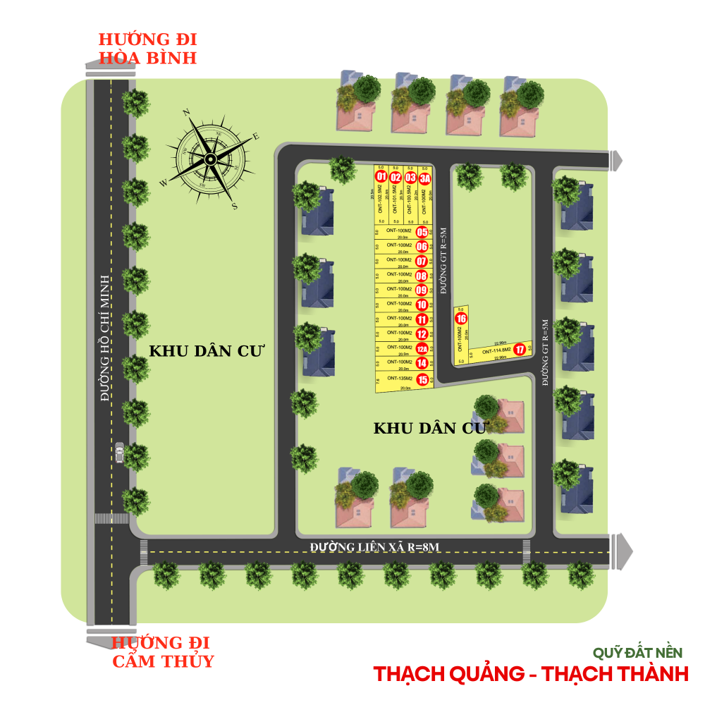 Bán đất 100m² 220 triệu tại Xã Thạch Quảng Huyện Thạch Thành. MG: Vân Anh
