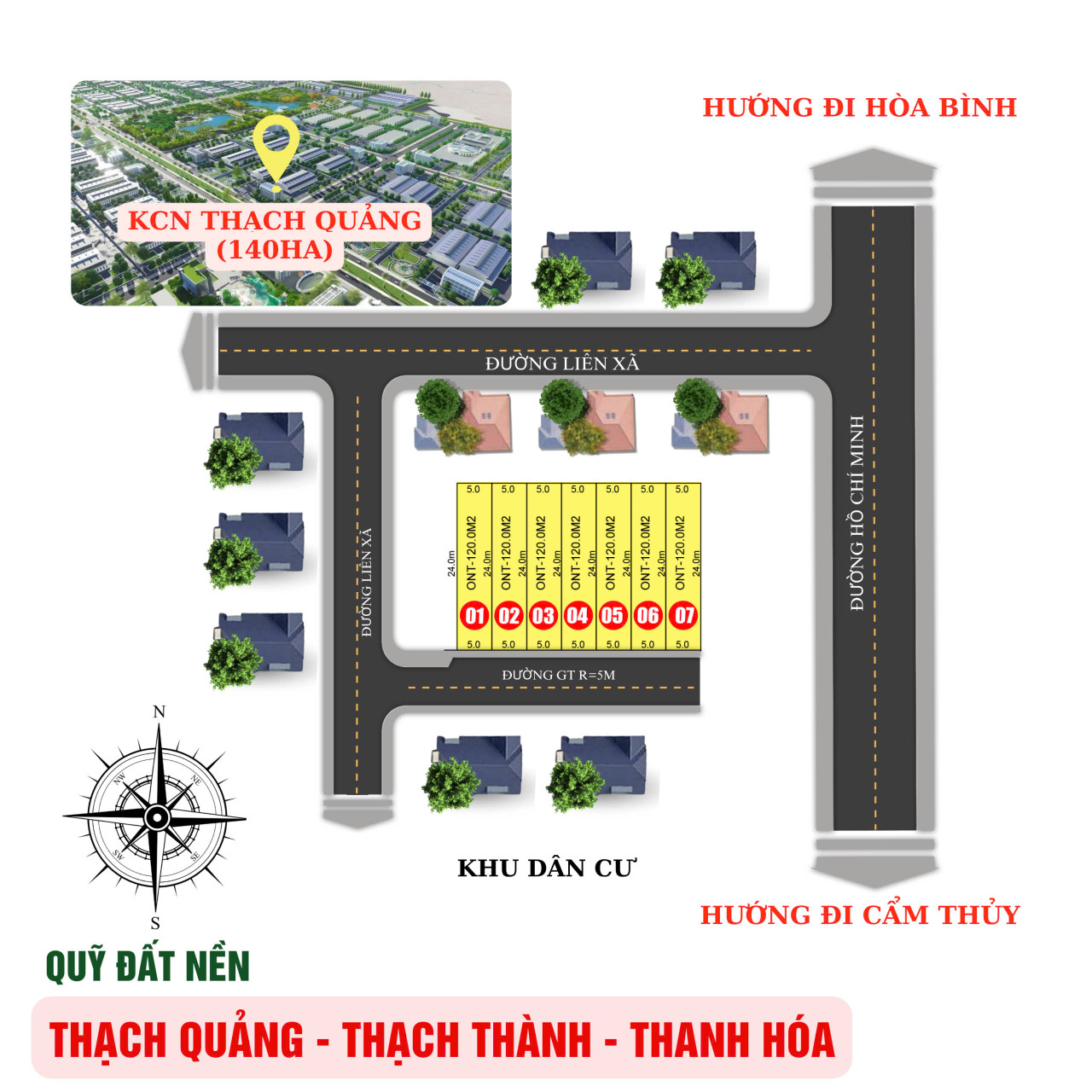 Bán đất 120m² 230 triệu tại Xã Thạch Quảng Huyện Thạch Thành. MG: Vân Anh