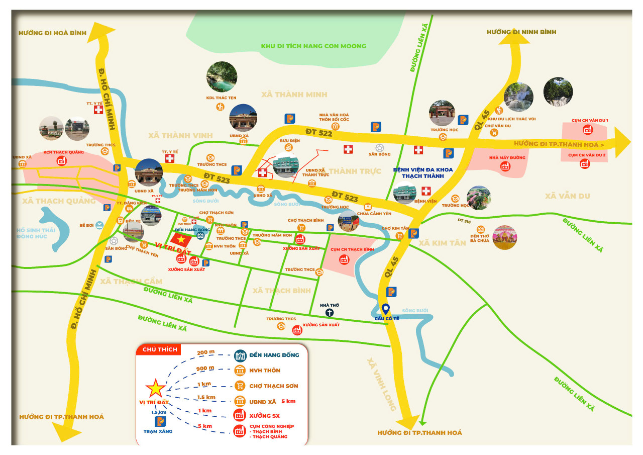 Bán đất 126m² 215 triệu tại Xã Thạch Sơn Huyện Thạch Thành. MG: Đức Anh
