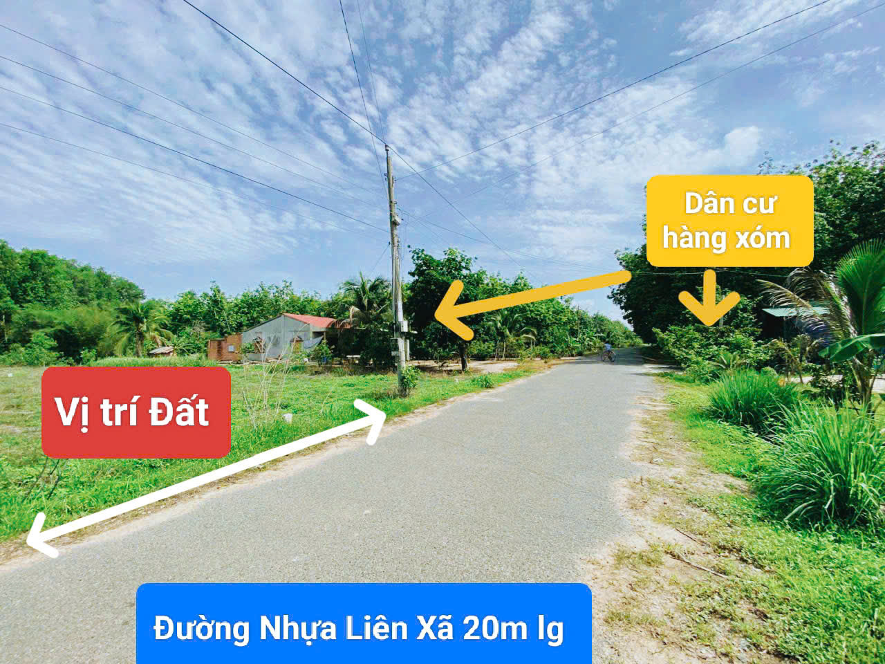 Cần bán đất thổ cư măt tiền đường nhựa liên xã 20m, Huyện Tân Biên, Tây Ninh, 175m2