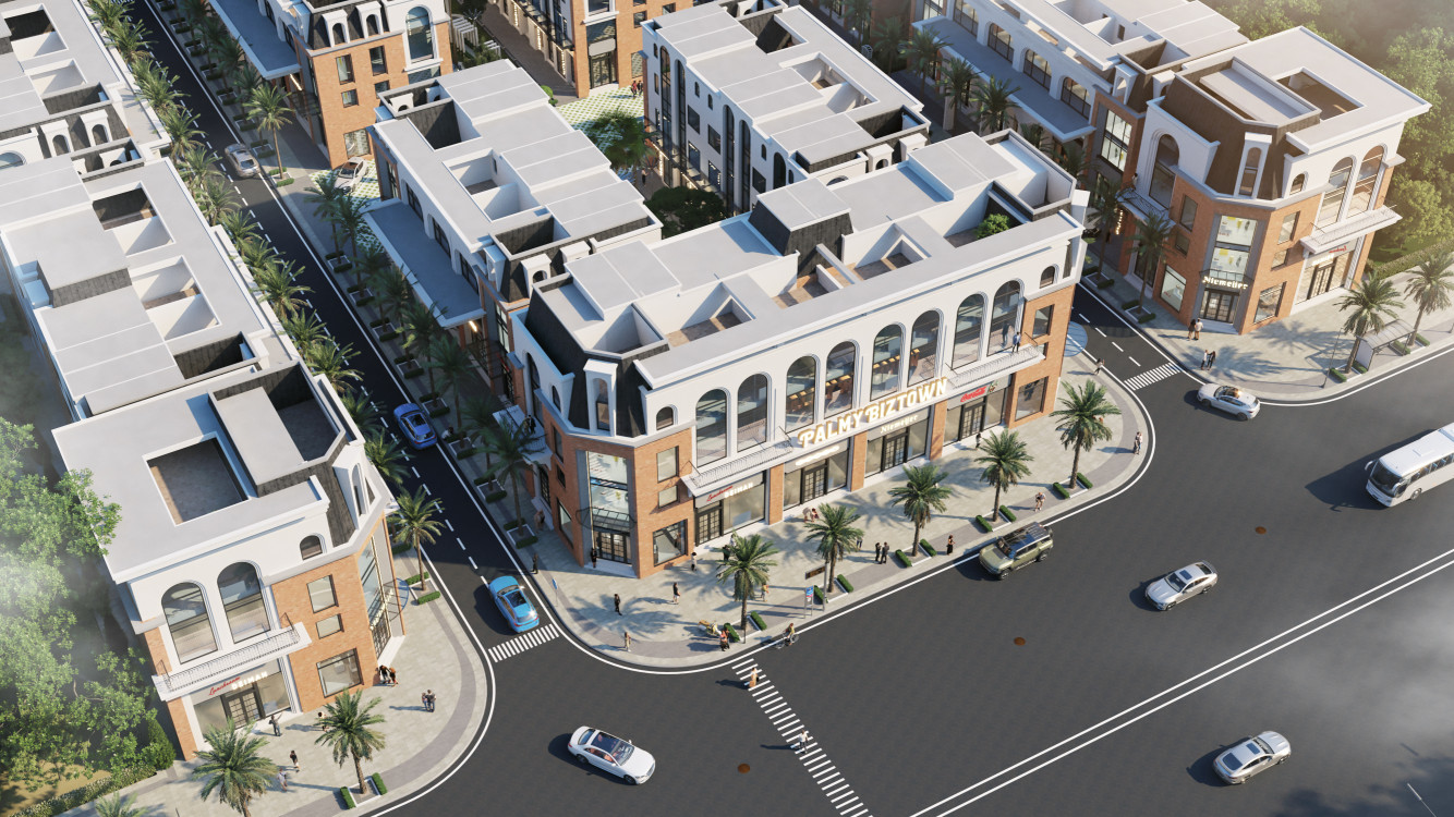 Bán căn góc mặt tiền Chu Văn An – Palmy Biztown Thanh Trì – 95m² – giá từ 200 triệu/m²