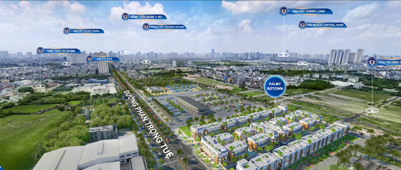 Bán gấp căn thương mại Palmy Biztown Thanh Trì – sát Nguyễn Xiển – 81m² – giá 150tr/m²