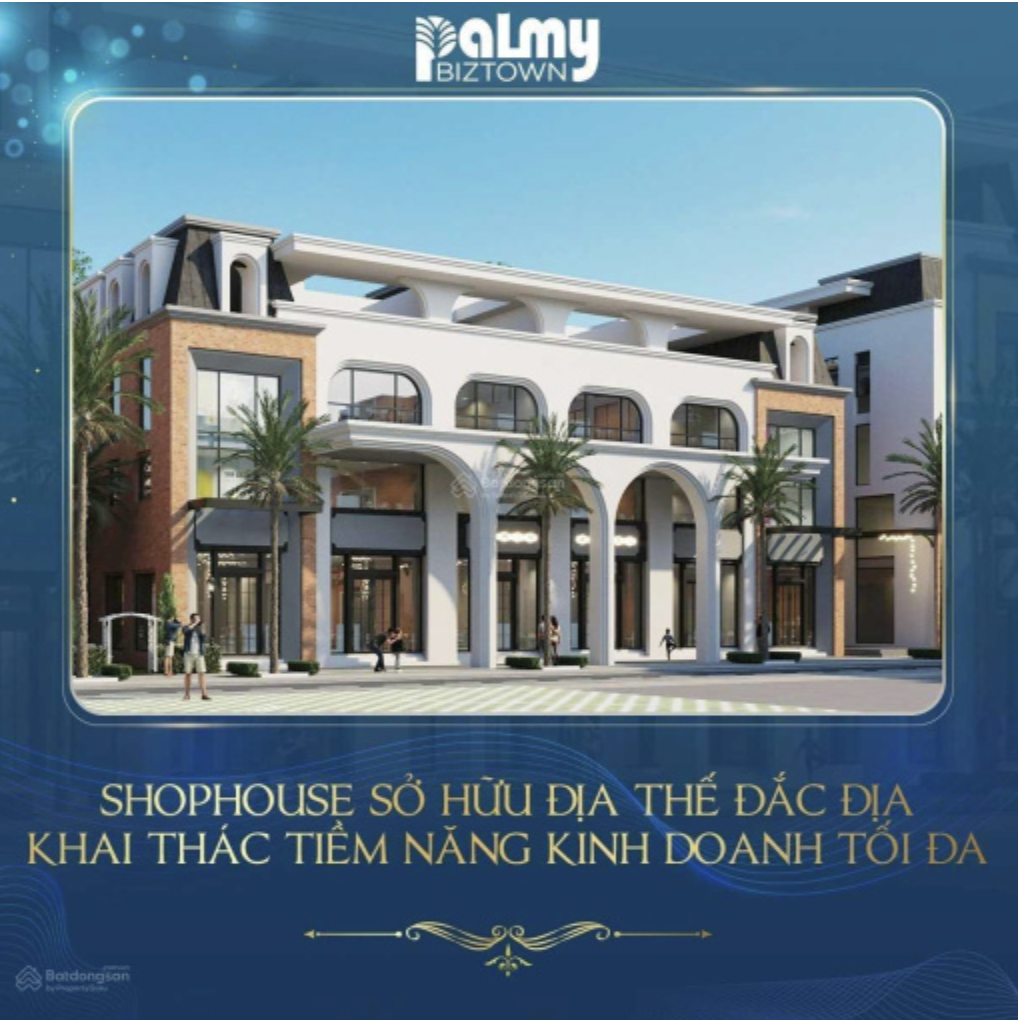 Bán Căn Góc 2 Mặt Tiền Palmy Biztown – 80m² – Giá 150 triệu/m² Tiềm năng sinh lời 3–5 tỷ chỉ trong 12 tháng!