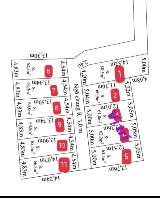 Bán đất 64,8m² ngang 4,54m giá 1.35 tỷ tại Thiên Hương Thuỷ Nguyên. liên hệ 0362558882
