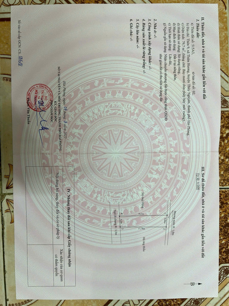 Bán đất 79m² ngang 4,2m giá 1.35 tỷ tại Thiên Hương Thuỷ Nguyên. liên hệ 0362558882