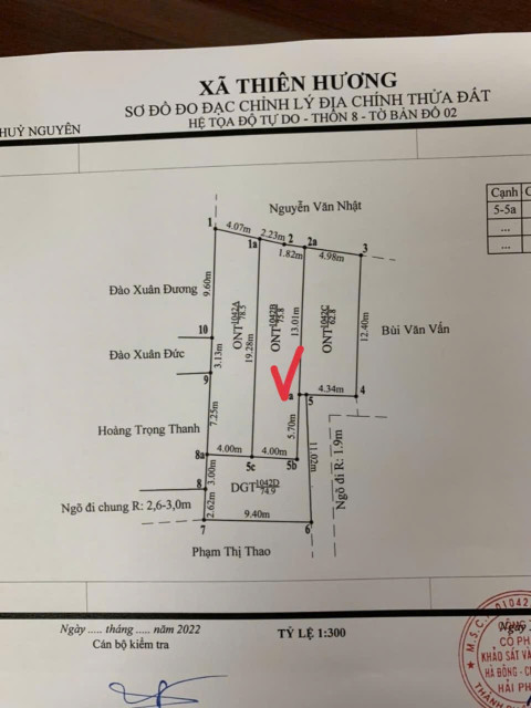 Bán đất 75m² ngang 4m giá 1.29 tỷ tại Thiên Hương Thuỷ Nguyên. liên hệ 0362558882