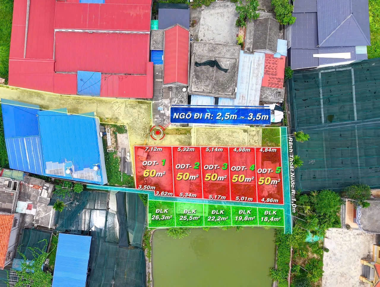 Bán đất 50m² ngang 4,8m giá 1.15 tỷ tại Thiên Hương. liên hệ 0362558882