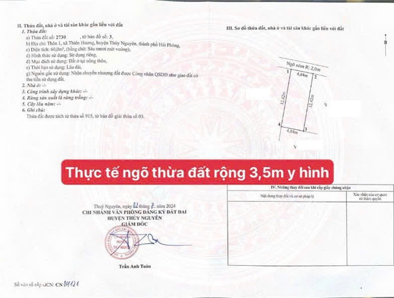 Bán căn nhà 3 tầng tại thôn 1 phường Thiên Hương , gần chợ trường học và khu công nghiệp . L/h:076.231.9990 e Thuy