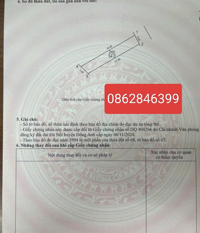 Bán đất 54m² ngang 3m giá 4.85 tỷ Xã Thiên Lộc