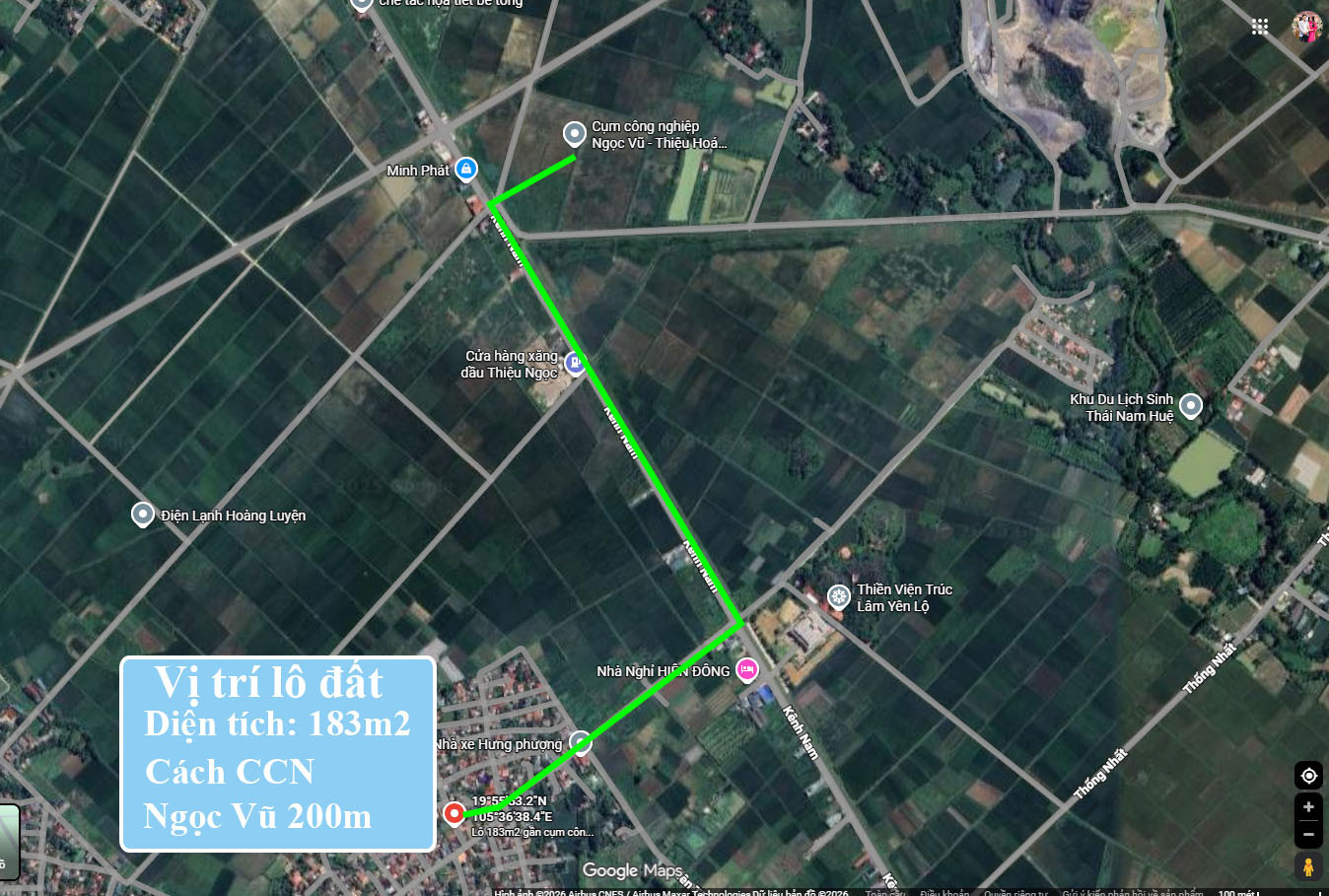 Bán đất 183.1m² full thổ cư ngang 10m giá 700 triệu tại Xã Thiệu Tiến