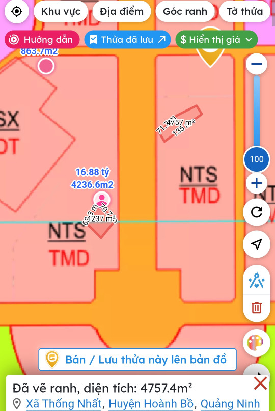 Bán đất 4757m² tại Xã Thống Nhất Huyện Hoành Bồ, Quảng Ninh