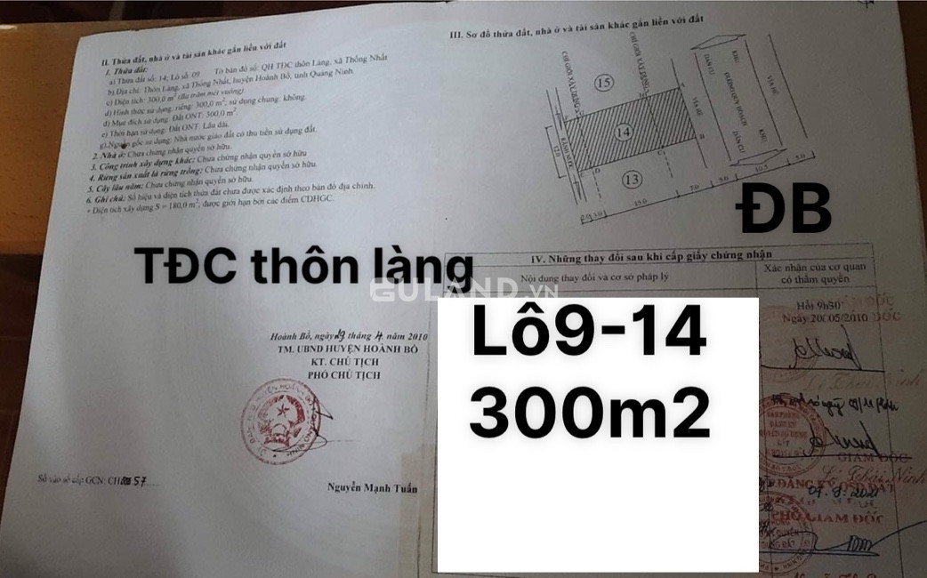 ĐẤT BIỆT THỰ TĐC THÔN LÀNG