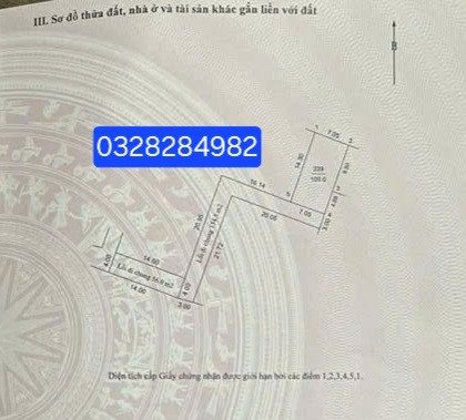 Bán đất 100m² có sẵn 50m² thổ cư ngang 7m giá 4 tỷ tại Xã Thư Lâm