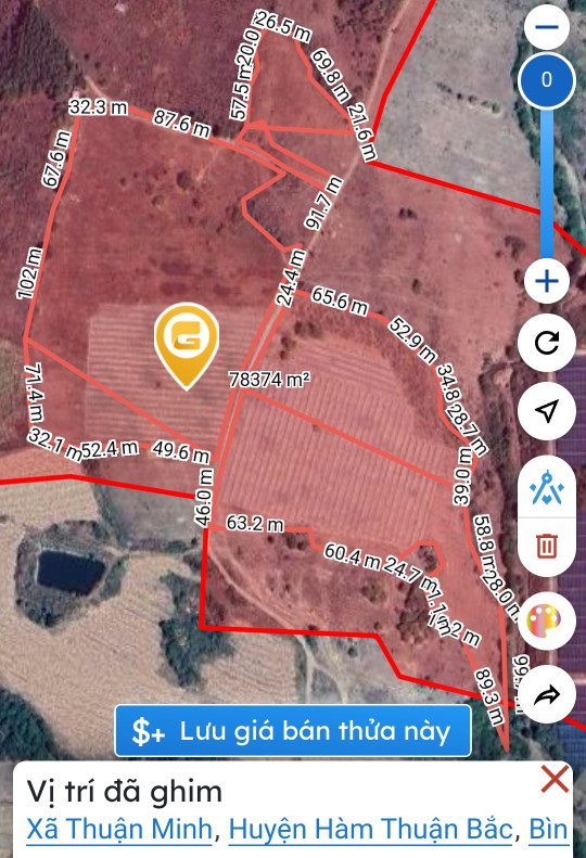 Bán đất 80000m² 4.5 tỷ tại Xã Thuận Minh Huyện Hàm Thuận Bắc