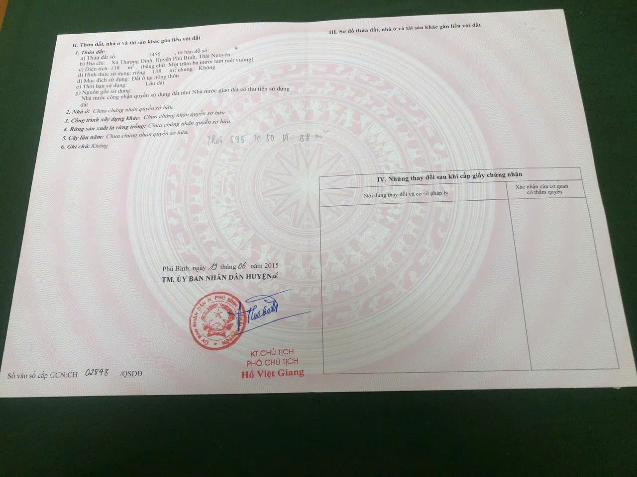 ĐẤT THƯỢNG ĐÌNH ,PHÚ BÌNH.
DIỆN TÍCH FULL THỔ CƯ