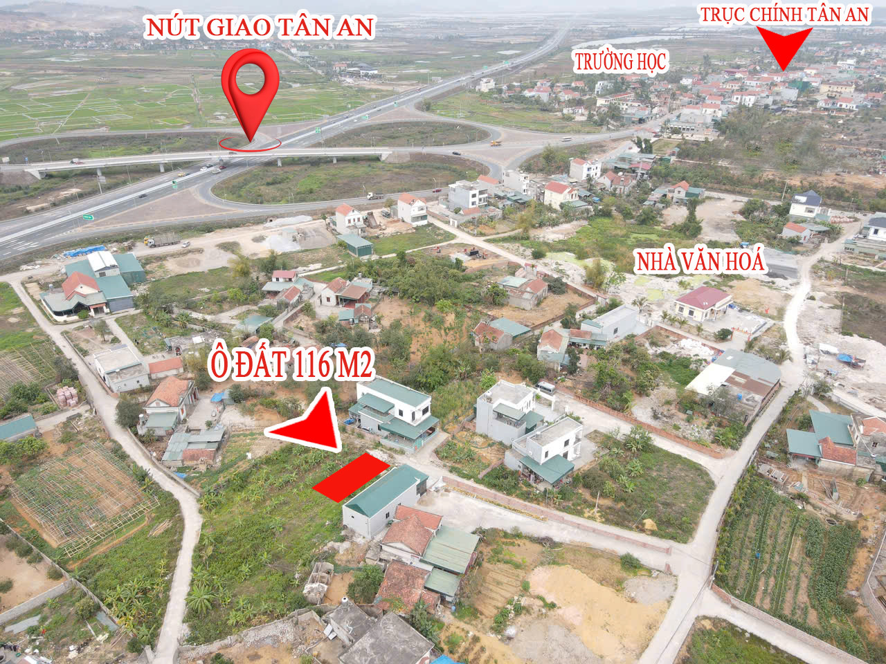 CẦN BÁN 116M2 NGÕ 4M GIÁP NÚT GIAO CAO TỐC TÂN AN