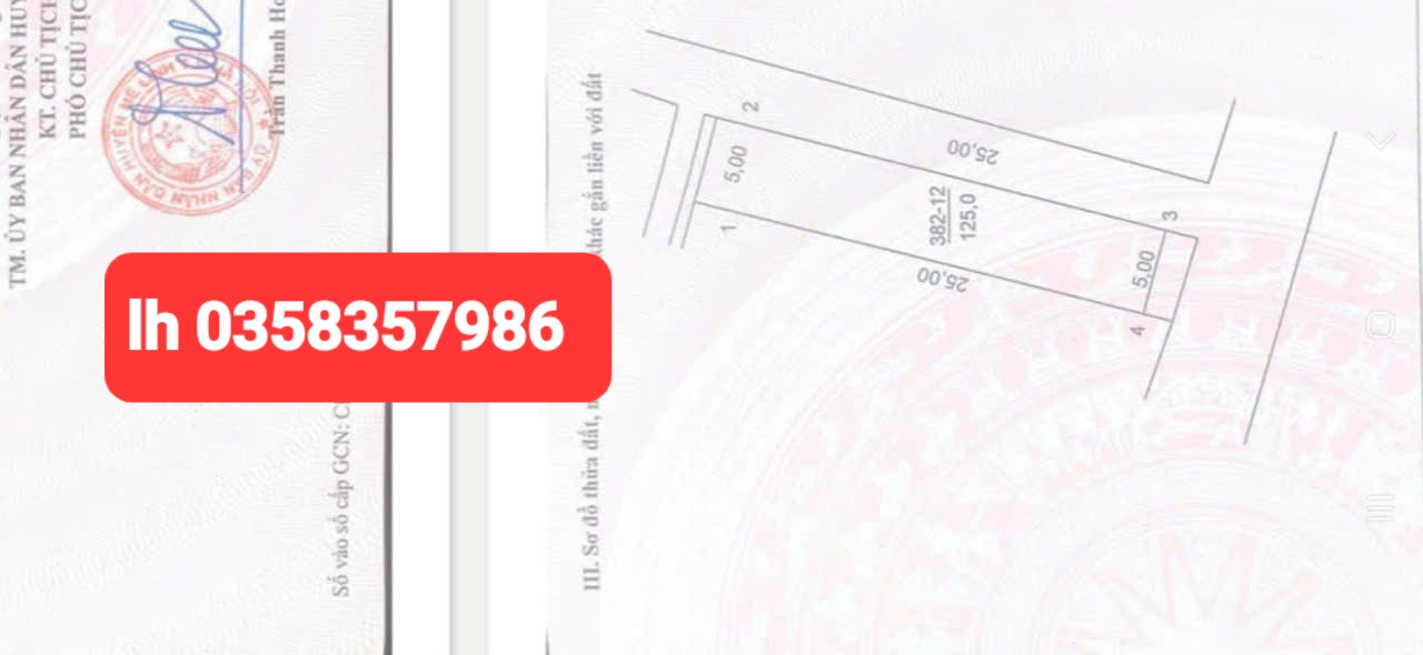 Bán đất 125m² full thổ cư ngang 5m giá 14.07 tỷ tại Xã Tiến Thắng