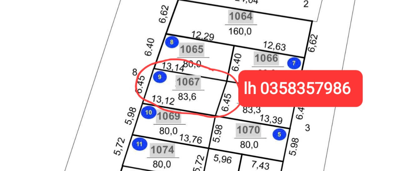 Bán đất 83.6m² full thổ cư ngang 6.45m giá 4.42 tỷ tại Xã Tiến Thắng