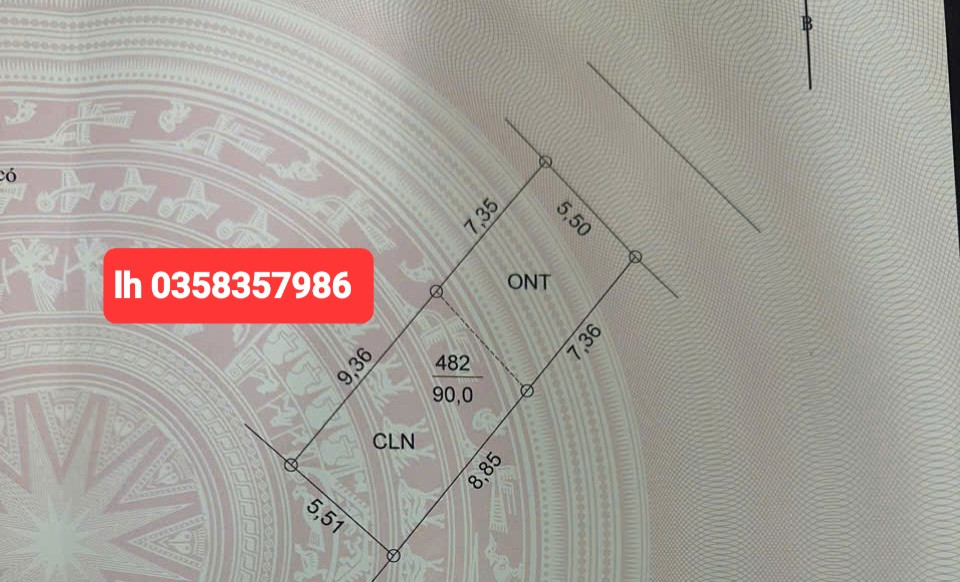 Bán đất 90m² ngang 5.5m giá 3.45 tỷ Xã Tiến Thắng