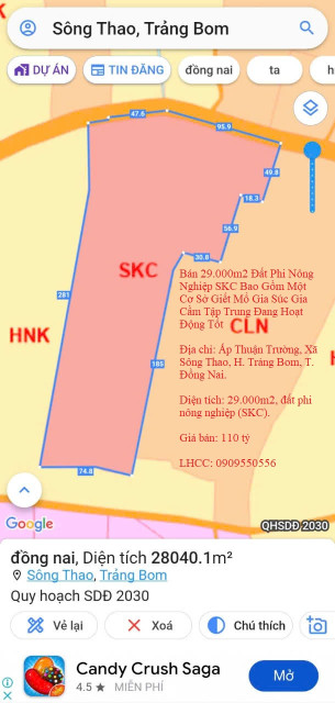 Bán 29.000m2 Đất Phi Nông Nghiệp SKC Bao Gồm Một Cơ Sở Giết Mổ Gia Súc Gia Cầm Tập Trung Đang Hoạt Động Tốt