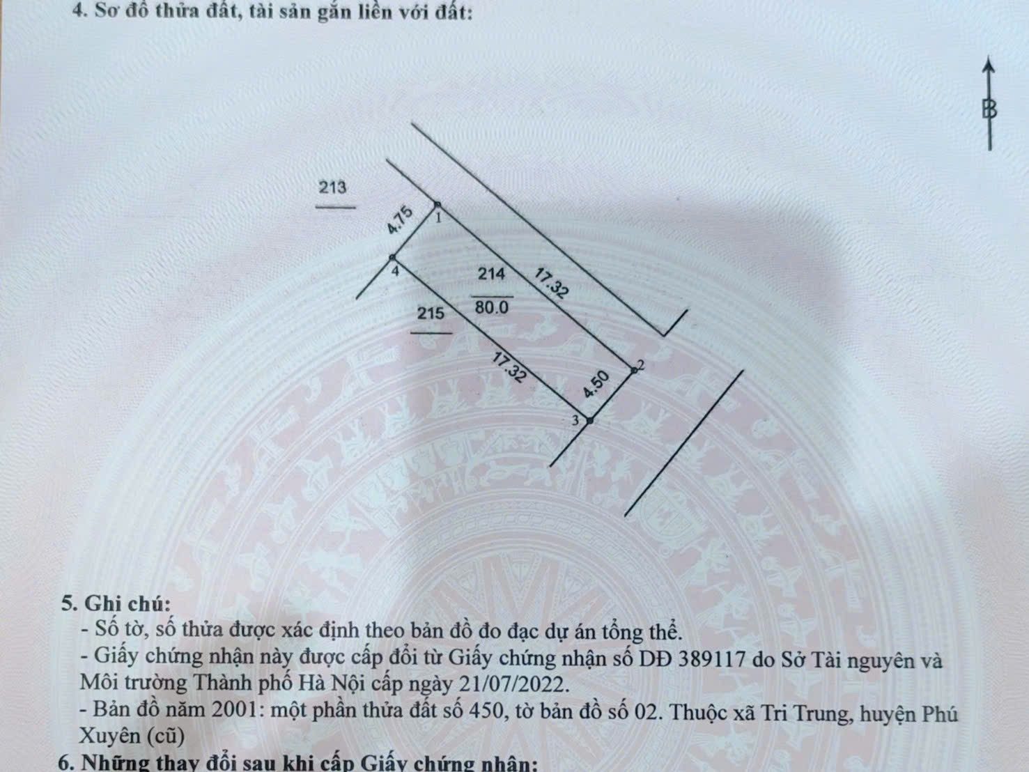 Bán Đất 80m² thổ cư 80m² giá 3.8 tỷ tại Xã Tri Trung Huyện Phú Xuyên Hà Nội