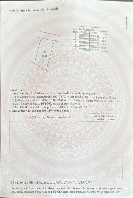 Bán đất 80m² ngang 6.4m giá 1.36 tỷ Xã Trung Giã