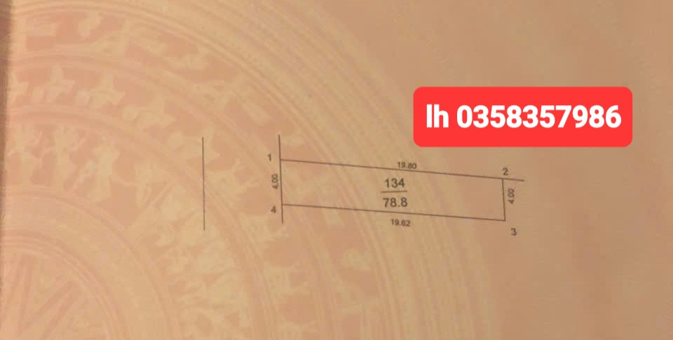 Bán đất 78.8m² ngang 4m giá 2.85 tỷ Xã Trung Giã