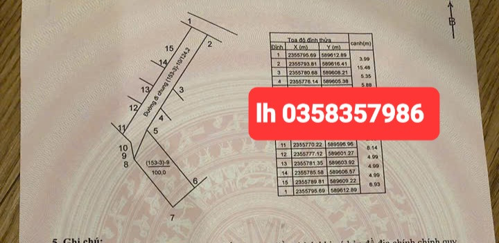 Bán đất 100m² ngang 6.45m giá 1.63 tỷ Xã Trung Giã